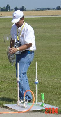 Jeff with dual PVC water launcher